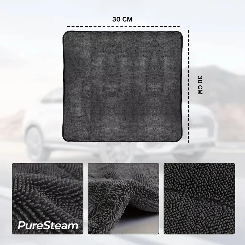 PureSteam™ – Microfiber Black Towels