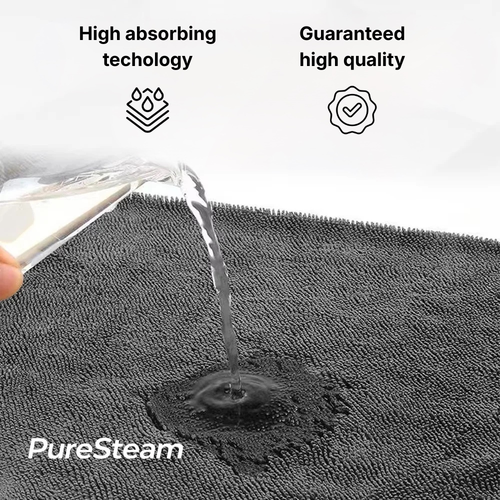 PureSteam™ – Microfiber Black Towels